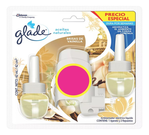 Ambientador Glade Aceite Unidad + 2 Repuesto 42 Ml