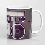 Tazas Retro Cassettes Y Radio Grabador En Ceramica Import