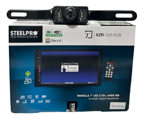 Estereo Pantalla 2din Steelpro + Camara De Reversa Nocturna 