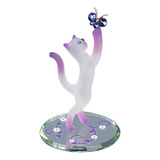 Glass Baron Figura De Gato Princesa Con Mariposa