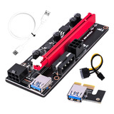 6 Tarjetas Adaptadoras Pci-e Ver009s Pcie1x A 16x 6 Pines Im