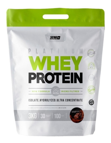 Suplemento En Polvo Star Nutrition Platinum Whey Protein Proteína Sabor Chocolate Suizo En Sachet De 3kg