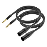 Yinker Cable Macho Ts A Xlr De 1/4 De Pulgada, Cable De Micr