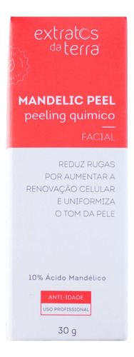 Peeling Químico Facial Mandelic 30g Extratos Da Terra Tipo De Pele Todo Tipo De Pele