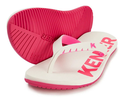 Sandalia/chinelo Kenner Original Red Colors Bco/pink Promoçã