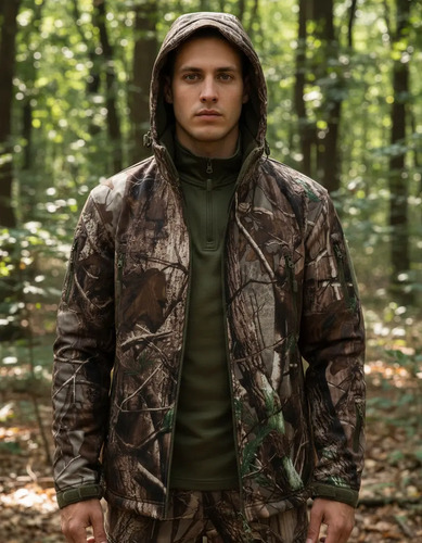 Chaqueta Silenciosa De Camuflaje For Hombre, Chaqueta Tácti