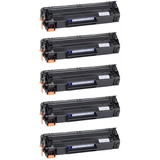 Kit 5 Toner P1102 P1102w Ce285a 285a M1132 M1212 100% Novo