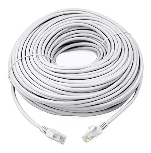 Cable Red Utp Cat 6 Lan Rj45 30 Metros Gris