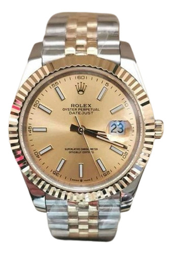 Relógio Rolex Datejust Prata E Dourado Base Eta 3035 S/caixa