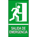 Cartel De Chapa Salida De Emergencias- 25 X 15 Cm