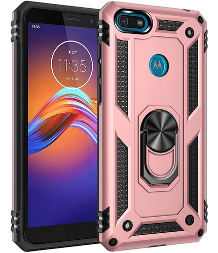 Funda Case Uso Rudo Para Moto E6 Play + Cristal Templado