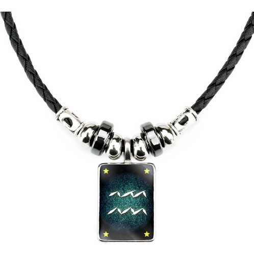 Collar Hombre Mujer Dije Signo Del Zodiaco Acero Inoxidable