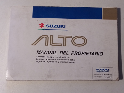 Manual Del Propietario Suzuki Alto Maruti 
