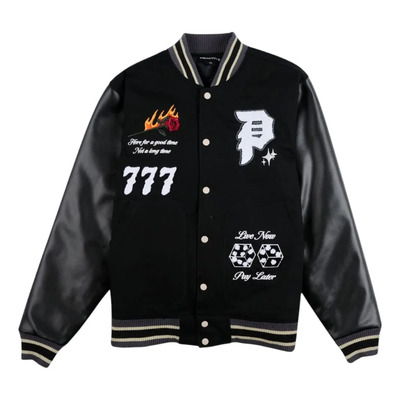 Chamarra Primitive Skate - Blackjack Rhinestone Talla Grande Negro Grande