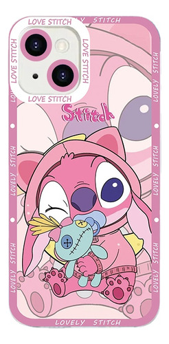 Funda Transparente Disney Stitch Para iPhone 15, 14, 13, 12,