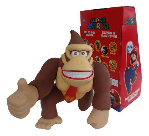 Boneco Donkey Kong Super Mario Bros Grande Kart 64 Coleção
