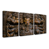 Tucocoo 3 Piezas De Lienzo Hindu Ganesha Para Decoracion De