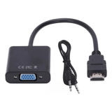 Conversor Hdmi A Vga Con Audio 1080p Full Hd Cable Adaptador