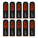 Kit 10 Memoria Usb 64gb Deslizante Negro/rojo Mayoreo Negro Rojo