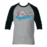Camiseta Manga Larga  Doraemon Camibuso Gris