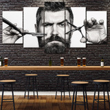 Quadro Decorativo Barber Shop Salao Preto Branco Bar Pub