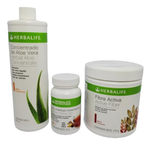 Pack Aloe + Fibra + Té 102gr  Herbalife