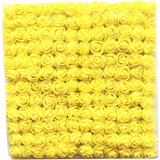 Mini Cabezas De Flores De Rosas Falsas 144pcs Color Amarillo