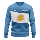 Buzo Cuello Redondo Kapho Bandera Argentina Adultos