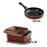 Cucina Donna Cacerola Cuadrada + Sarten 24cm Mendoza 