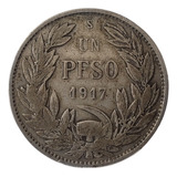 Moneda Chile 1 Peso 1917 Pla0.72(x1712