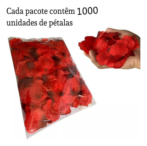 2000 Pétalas Rosas Perfumadas Vermelhas Decoração-artificiai
