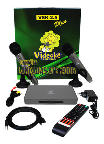 Aparelho Karaoke Videokê Vsk2.5 Plus Com 2.932 Canções