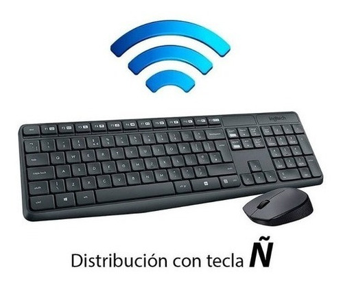 Kit Teclado Ñ Y Mouse Inalambrico Logitech Mk235 Zonagamerch