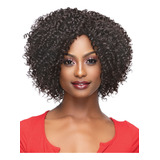 Peruca Lace Wig Cacheada Preta Afro Fibra Premium- Oren