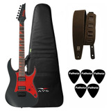 Guitarra Ibanez Grg131dx Bkf Black Flat + Kit