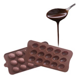 2 Moldes De Silicona Para Chocolates Huevos De Pascua Color Marrón Pastelería Cl