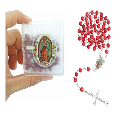 12 Rosarios Madera Virgen Guadalupe Biblia Recuerdo Cn Aroma