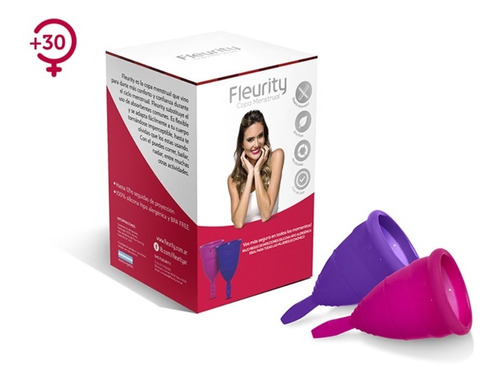 Fleurity Copa Menstrual Tipo 1: Talle +30 Años - Kit 2 Unid