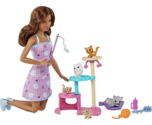 Barbie Kitty Condo Doll And Pets Playset Con Muñeca