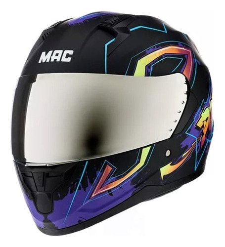 Casco Moto Mac Bass Grafiti Edicion Limitada Solo Mg Bikes