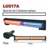 Barra Torreta Led Cob 2 Modulos 31cm Rojo/ Azul Lu217