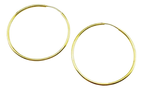 Aros Cubanos Oro 18kts 0,9 Gramos Regalo Argollas 25mm Amor