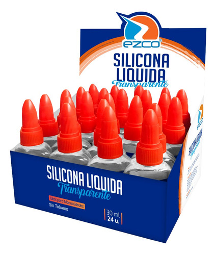 Adehsivo Silicona Liquida Ezco 30 Ml Caja X 24 Unid