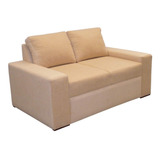 Sofa Chicago 2 Puestos Tela Beige