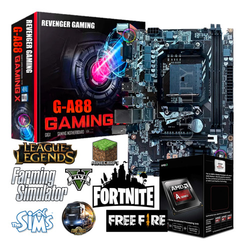 Kit Gamer Cpu 4.2ghz / Placa Video 2gb / Placa Mãe / 16g Ram