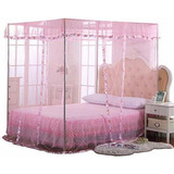 Jqwupup Cortinas De Cama Con Dosel Doble - Dosel De 4 Esqui