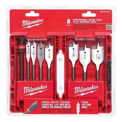 Brocas Planas Para Madera Milwaukee 49-22-0175 6 PuLG 8 Pzas | Envío gratis