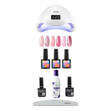 Kit Esmaltes Rosalind 10ml + Lampara Secado 48w + Removedor