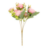 Paquete De Rosas Pequeñas Simuladas De Flores De Seda Falsas