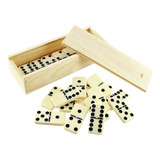 Domino Caja Pequeña De Madera 14 Piezas